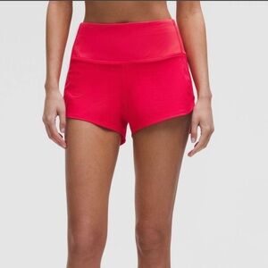Lululemon size 6 - Speed Up High-Rise Lined Short 2.5" - Red glow
